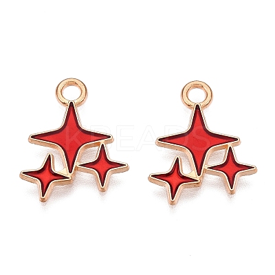Alloy Enamel Pendants ENAM-T020-38C-RS-1