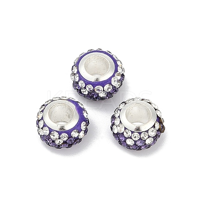 Alloy Rhinestone Clay Pave Beads ALRI-D300-02S-03-1