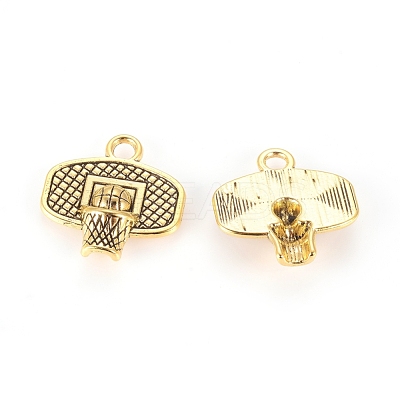 Tibetan Style Alloy Sport Pendants TIBEP-36227-AG-RS-1