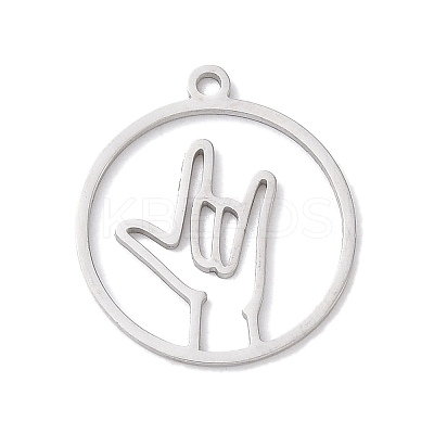 304 Stainless Steel Pendants STAS-Z131-01B-P-1