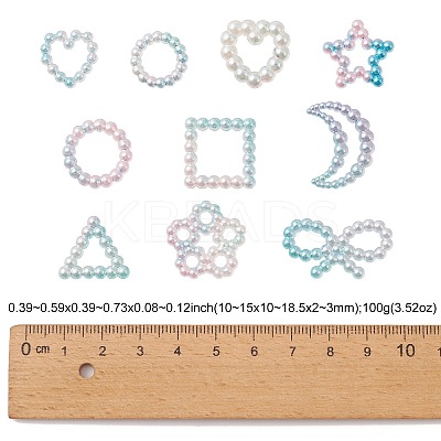 100g Spray Paint ABS Plastic Cabochons KY-CJ0001-67-1