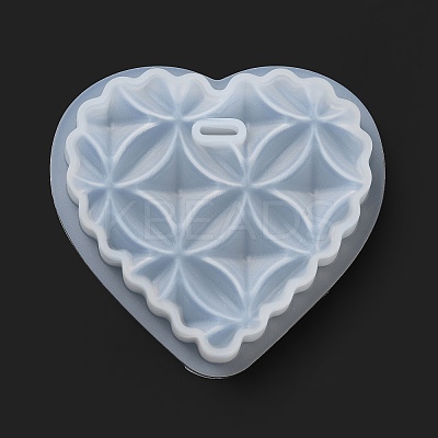 DIY Embossed Flower Pattern Pendant Silicone Molds LS-DIY-G079-01C-1