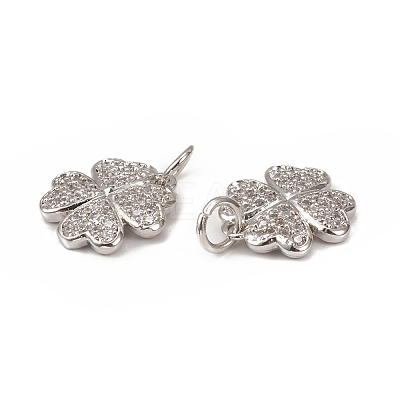Brass Micro Pave Cubic Zirconia Charms LS-KK-E068-VB112-1