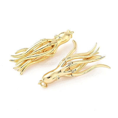 Brass Micro Pave Cubic Zirconia Pendants KK-M205-15G-1
