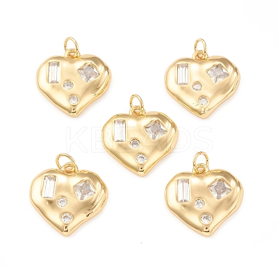 Eco-Friendly Brass Micro Pave Cubic Zirconia Pendants KK-I698-33G-1