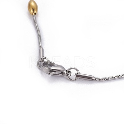 304 Stainless Steel Herringbone Chain Necklaces NJEW-F261-19GP-1