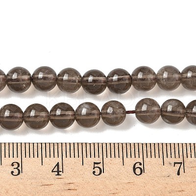 Natural Smoky Quartz Bead Strands G-D840-62-6mm-1