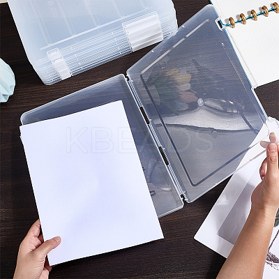 Transparent Plastic Packaging Boxes with Hinged Lid AJEW-WH20060-90A-1