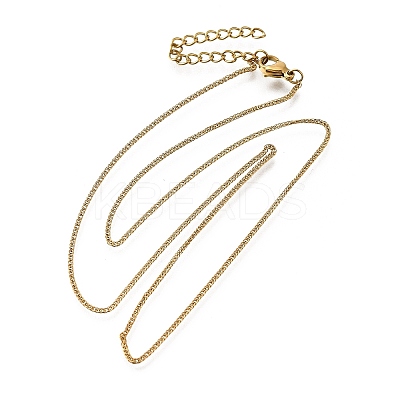 1.2MM 304 Stainless Steel Wheat Chain Necklaces for Men STAS-V011-03A-G-1