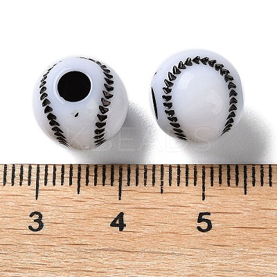 Opaque Acrylic European Beads SACR-P031-25A-02-1