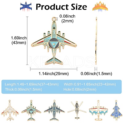 24Pcs 6 Styles Alloy Enamel Pendants ENAM-CJ0007-45-1