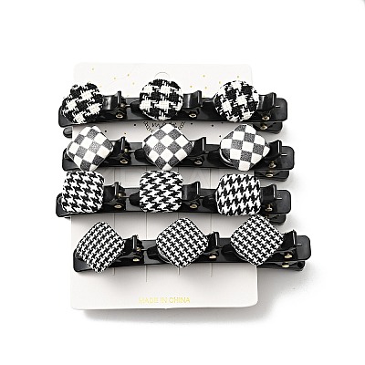 Fashion Double Layer Cloth Alligator Hair Clips Sets LS-PHAR-P005-26-1