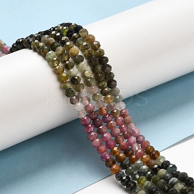 Natural Multicolor Tourmaline Beads Strands G-E608-C06-1
