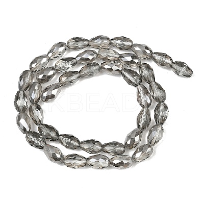 Electroplate Glass Beads Strands X-EGLA-D015-15x10mm-34-1