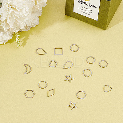 DIY 304 Stainless Steel Geometry Dangle Earrings Making Kit DIY-DR0001-37-1