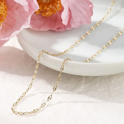 2MM 304 Stainless Steel Textured Dapped Chain Necklaces NJEW-T016-14G-1