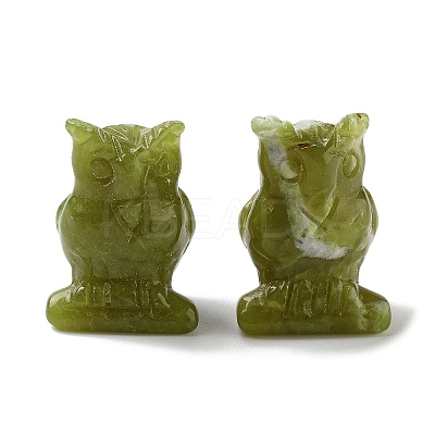 Natural Southern Jade Carved Figurines DJEW-L023-G08-1