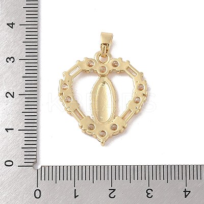 Brass Cubic Zirconia Pendants KK-Z050-11G-01-1