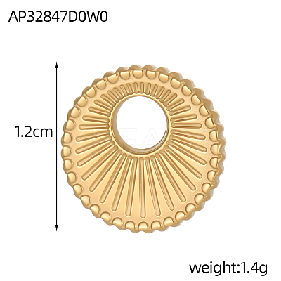 304 Stainless Steel Charms STAS-OY009-62G-1