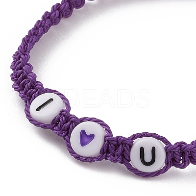Adjustable Waxed Polyester Cord Braided Bead Bracelets BJEW-JB05846-05-1