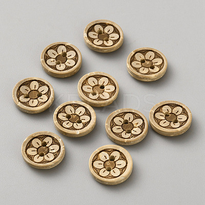 Coconut Shell Buttons BUTT-WH0061-04D-1