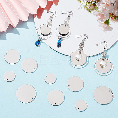 30Pcs 3 Styles 201 Stainless Steel Mirror Polished Finish Stamping Blank Tag Pendants STAS-SC0008-95-1