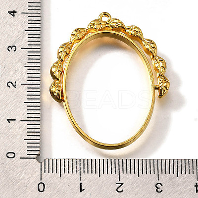 Rotatable Alloy Swivel Open Back Bezel Pendants PALLOY-I223-18G-1