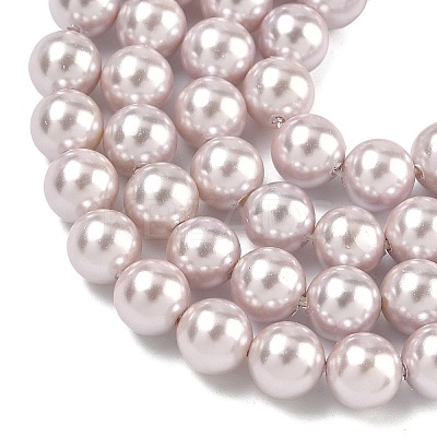 Electroplated Shell Pearl Beads Strands BSHE-G041-6mm-06-1