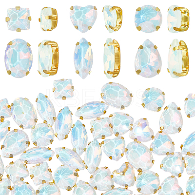 106pcs 6 Style Sew On Rhinestone FIND-OC0004-09G-1