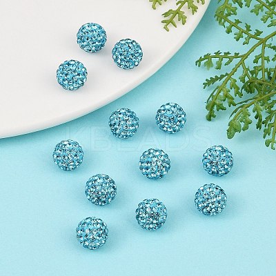 Polymer Clay Rhinestone Beads RB-H258-HD10mm-202-1