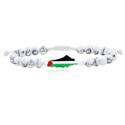 Palestine Map 304 Stainless Steel Enamel Link Bracelets FS-WGEA228-13-1