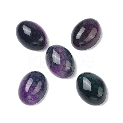 Natural Dragon Veins Agate Cabochons G-C132-01-1