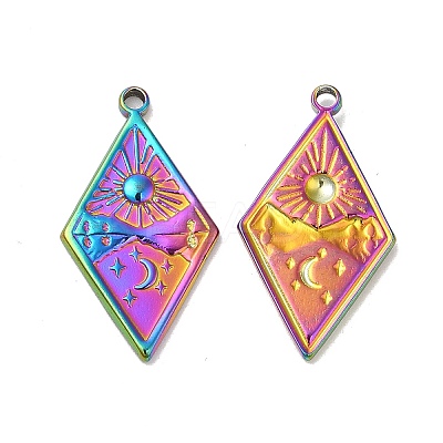 Ion Plating(IP) 304 Stainless Steel Pendants STAS-L020-038RC-1