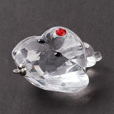 Transparent Acrylic Rhinestone Big Pendants TACR-P002-01A-1