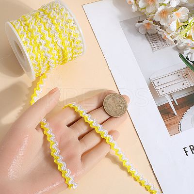 Two Tone Polyester Wavy Fringe Trim Ribbon OCOR-GF0003-97E-1