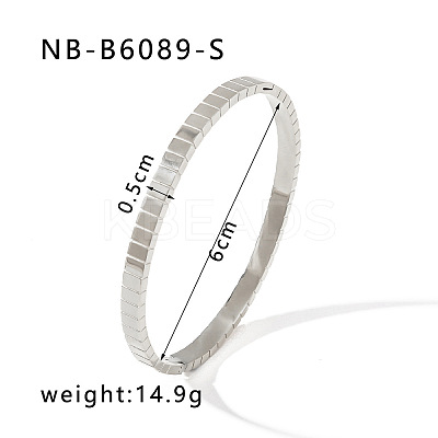 304 Stainless Steel Hinged Bangles for Women FS-WG09E60-36-1