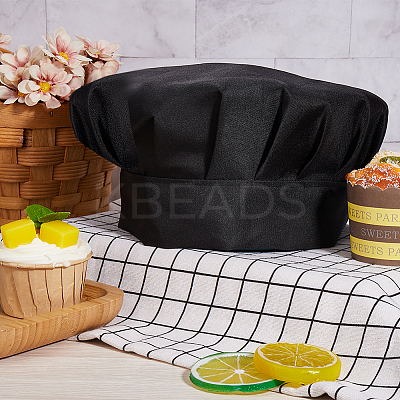 2Pcs Adjustable Polycotton Chef Hat AJEW-CN0002-25B-1
