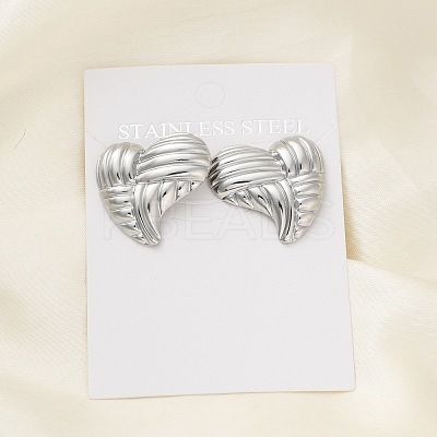 304 Stainless Steel Stud Earrings for Women EJEW-K306-03P-1