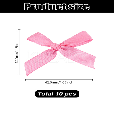 10Pcs Bowknot Polyester Alligator Hair Clips AJEW-LP0008-08C-1