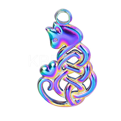 201 Stainless Steel Pendants FIND-PW0004-31MC-1