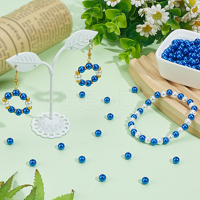 Spray Painted ABS Plastic Imitation Pearl Beads OACR-PA0001-38A-01-1