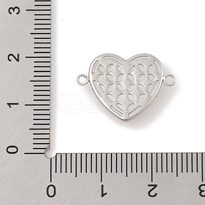 304 Stainless Steel Micro Pave Clear Cubic Zirconia Connector Charms STAS-S131-16P-1