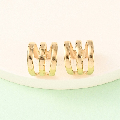 304 Stainless Steel Triple C-Shaped Cuff Earrings EJEW-K268-82G-1