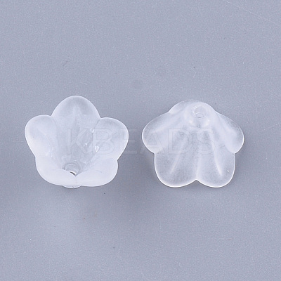 5-Petal Transparent Acrylic Bead Caps MACR-S362-05-1