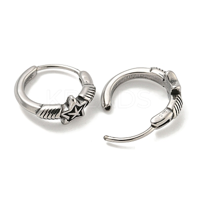 316 Surgical Stainless Steel Hoop Earrings EJEW-D096-13H-AS-1