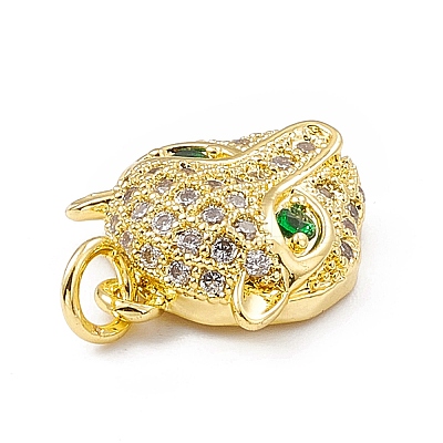 Brass Micro Pave Cubic Zirconia Pendants KK-P224-05G-1