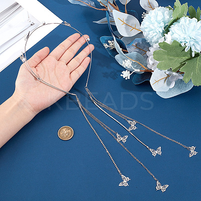 Zinc Alloy Rhinestone Hair Bands OHAR-WH20007-01A-P-1