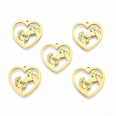 Ion Plating(IP) 201 Stainless Steel Pendants STAS-N098-118LG-1