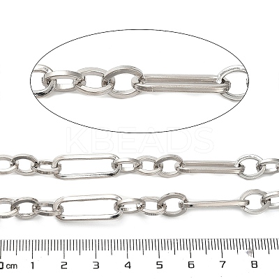 304 Stainless Steel Paperclip & Rolo Chains CHS-A016-46P-A-1