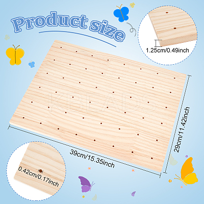 Rectangle Natural Wood Lollipop Display Stands ODIS-WH0030-54A-1